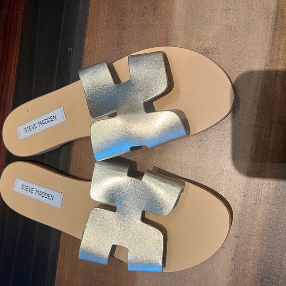 Gold Steven Madden Women Sandals - Picture 2 of 3
